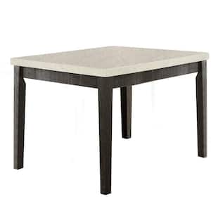 Nolan 54 in. Square White Marble Top with Wood Frame (Seats 8)