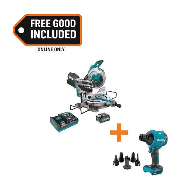 40V max XGT Brushless 10 in. Dual-Bevel Sliding Compound Miter Saw Kit, AWS Capable (4.0Ah) w/ XGT Brushless Dust Blower