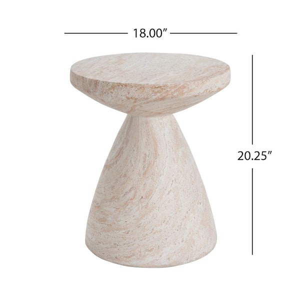CHRISTOPHER KNIGHT HOME Laconia Travertine Hourglass Stone
