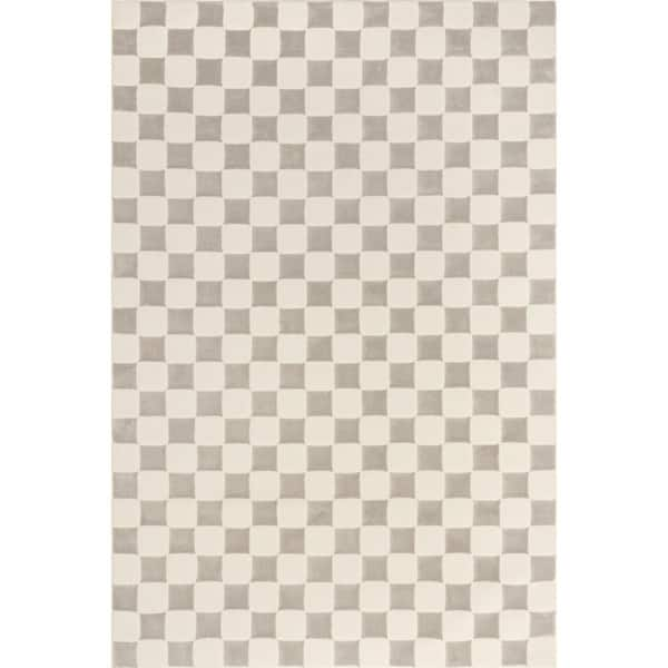 nuLOOM Alaiya Checkered Machine Washable Cream 2 ft. x 3 ft. Modern Area Rug