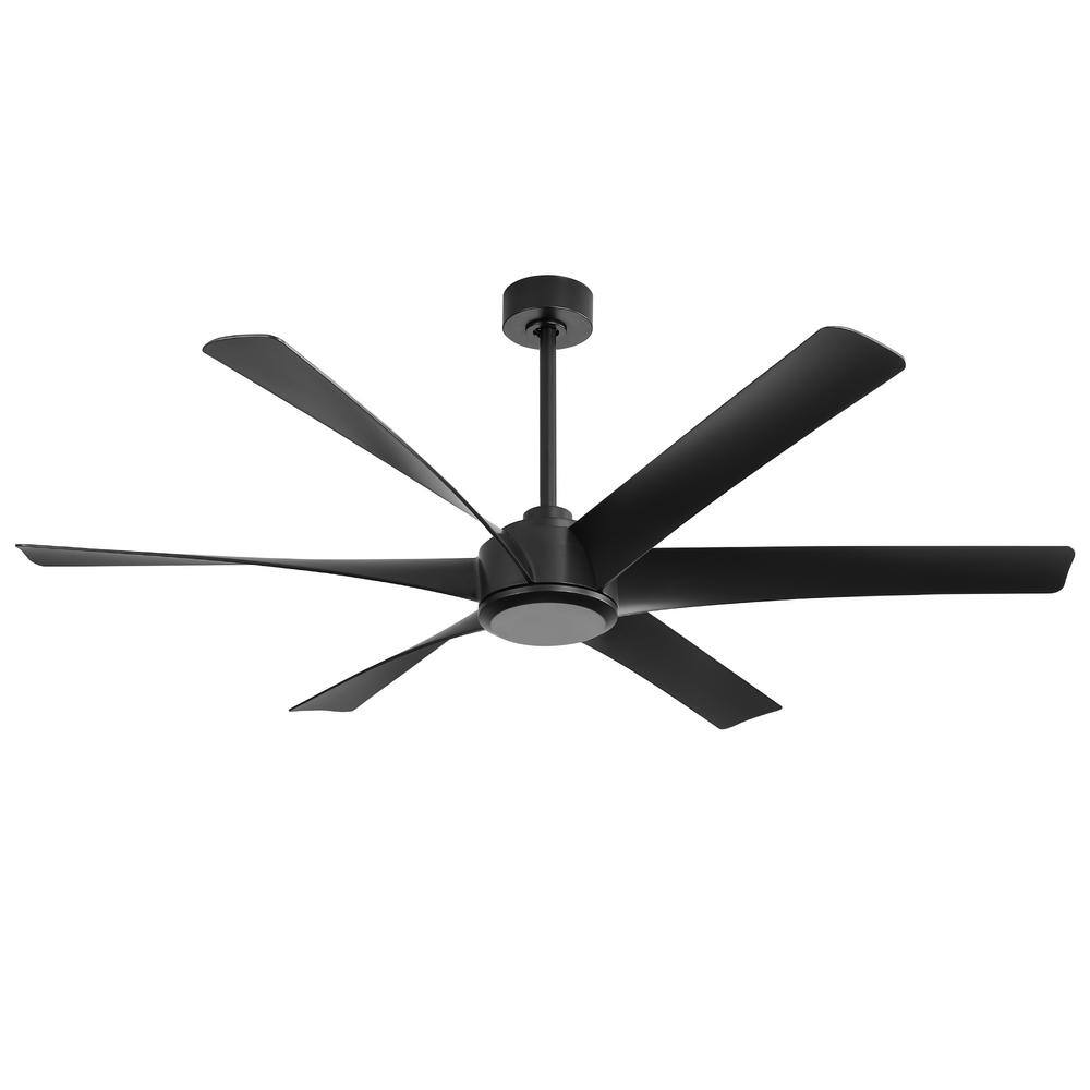 Breezary Hector II 65 in. 6 Fan Speeds Black Ceiling Fan with Remote Control Included 24023AB