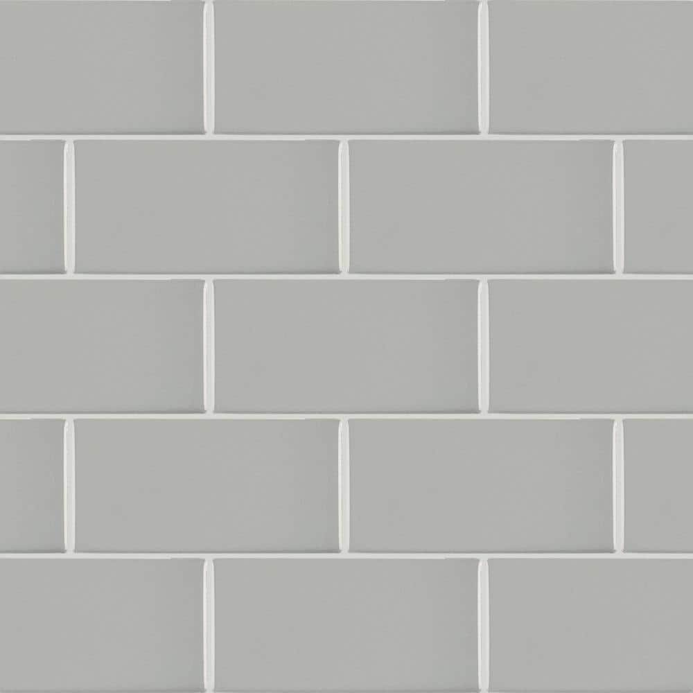 Daltile Restore Ash Gray 3 in. x 6 in. Glazed Ceramic Subway Wall Tile