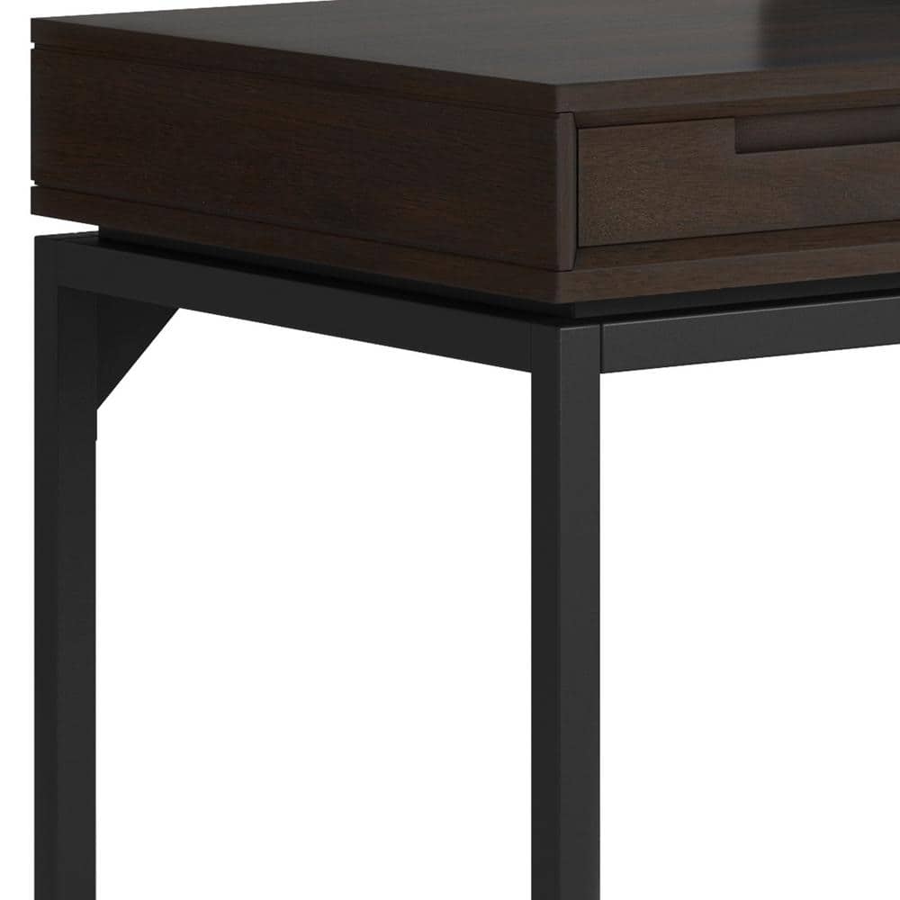 Hickory Brown Solid Rubberwood Industrial 60-Inch Desk