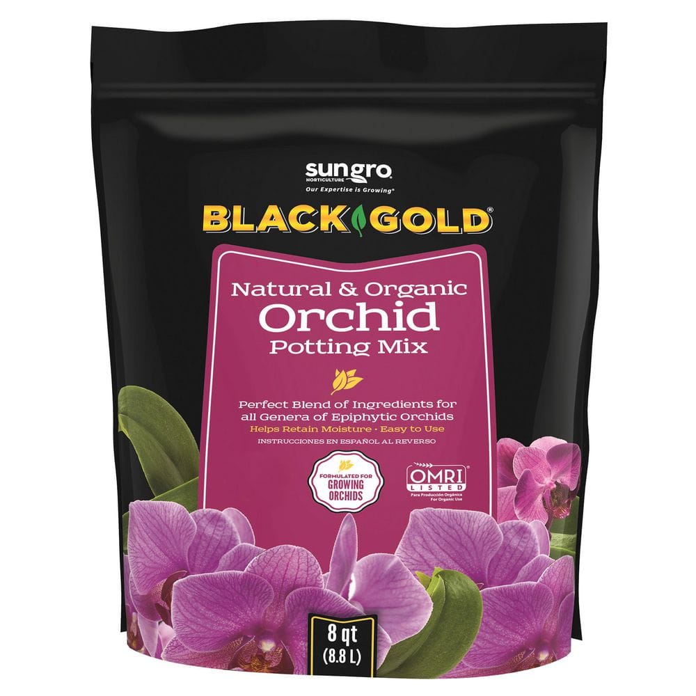 BLACK GOLD 8QT Natural and Organic Orchid Potting Mix 1411402.Q08P ...