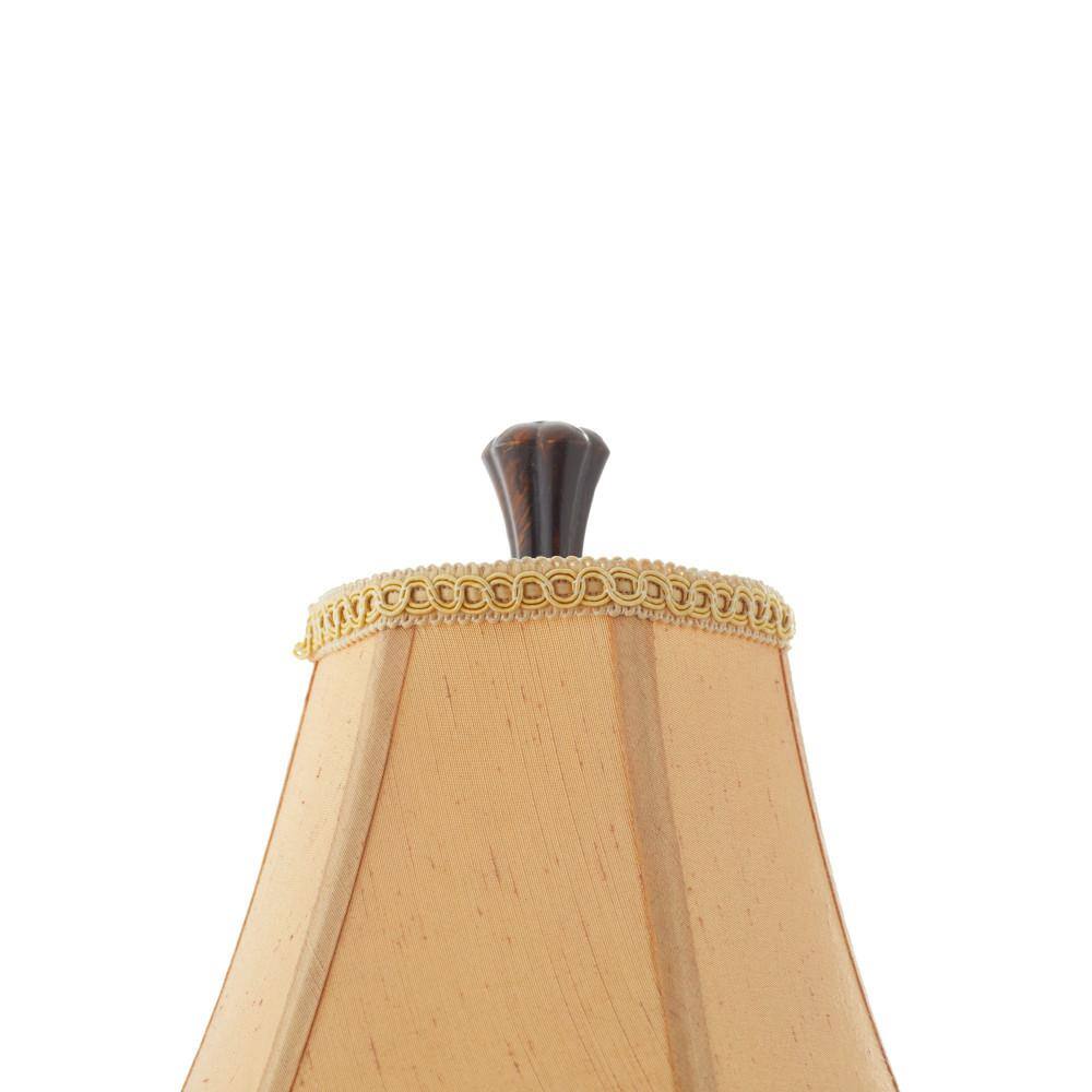 31" Bronze Antique Style Buffet Lamp with Beige Shade