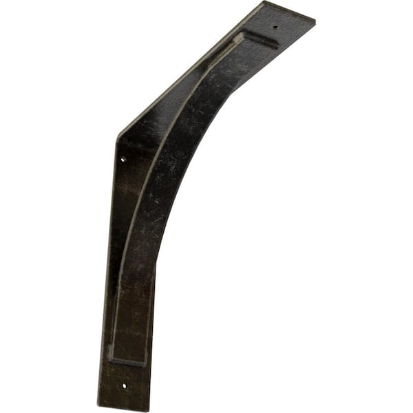 Ekena Millwork 3 in. W x 16 in. H x 16 in. D Morris Antiqued Warm Silver Steel Bracket