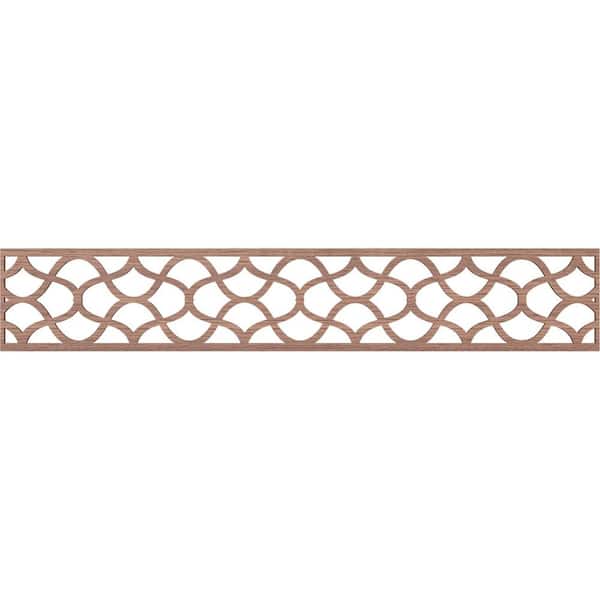 Ekena Millwork Resort Fretwork 0.25 in. D x 46.625 in. W x 8 in. L Walnut Wood Panel Moulding