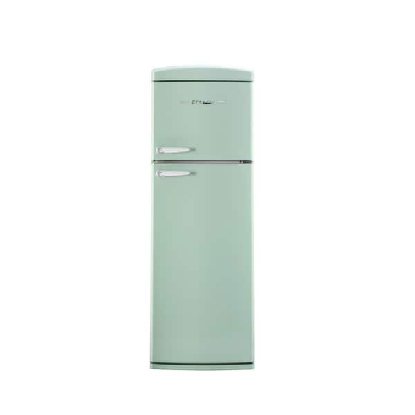 Classic Retro 23.8 in. 11 cu. ft. Frost Free Top Freezer Refrigerator in Summer Mint Green, Energy Star
