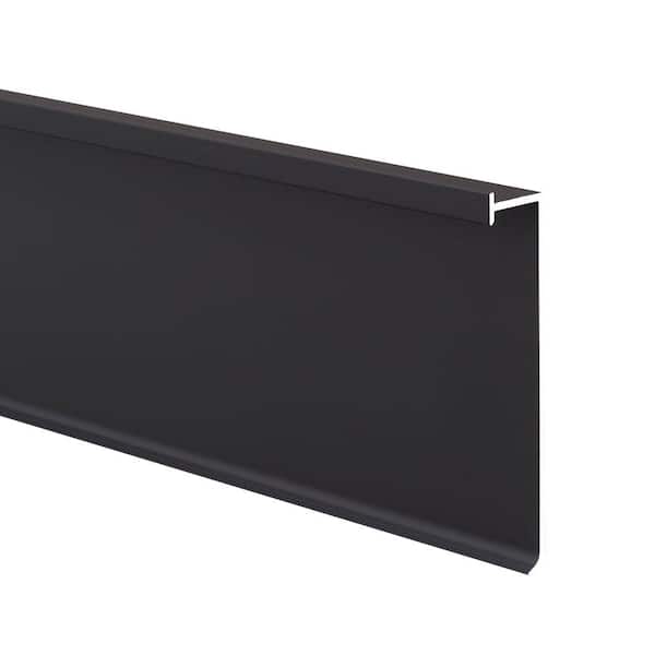 Novorodapie Eclipse Matt Black 1/2 in. x 4 in. x 98-1/2 in. Aluminum Tile Edging Trim