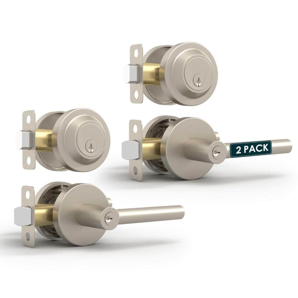 Ronn Entry Door Handle & Deadbolt Lock - 2 Pack, Satin Nickel price history on PriceWatchPro