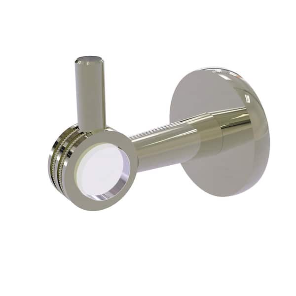 Allied Brass Clearview Collection J-Hook Robe/Towel Hook with Dotted Accents in Polished Nickel
