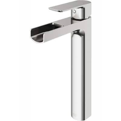 Amada Single-Handle Vessel Sink Faucet in Brushed Nickel