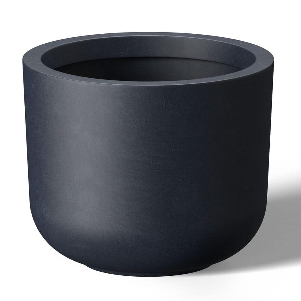 11.5 in. Small Granite Gray (Enhanced Interior) Concrete Round Planter / Pot with Drainage Holes price history on PriceWatchPro