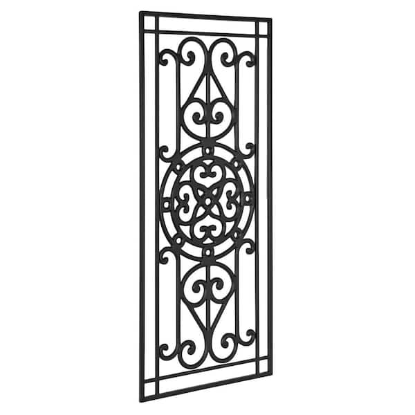 Ellard  43 in. x 19 in. Black Wooden Wall Art