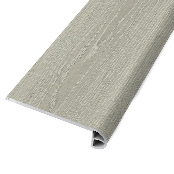 Waterproof Rigid Core Flush Stair Nosing in the color Origami 0.98 in. T x 4.33 in. W x 94 in. L