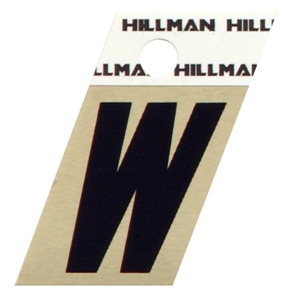 Hillman 1-1/2 in. Aluminum Angle-Cut Letter W