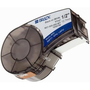 Brady 13538 Tape, White, 50 ft. L, 4 in. W