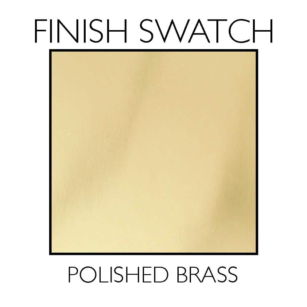 Polished Brass Round Cabinet Knob with Mounting Hardware