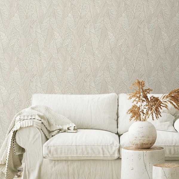 28.18 sq. ft. Brown Woven Reed Stitch Peel and Stick Wallpaper
