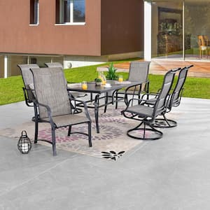 7-Piece Metal Bar Height Outdoor Dining Set