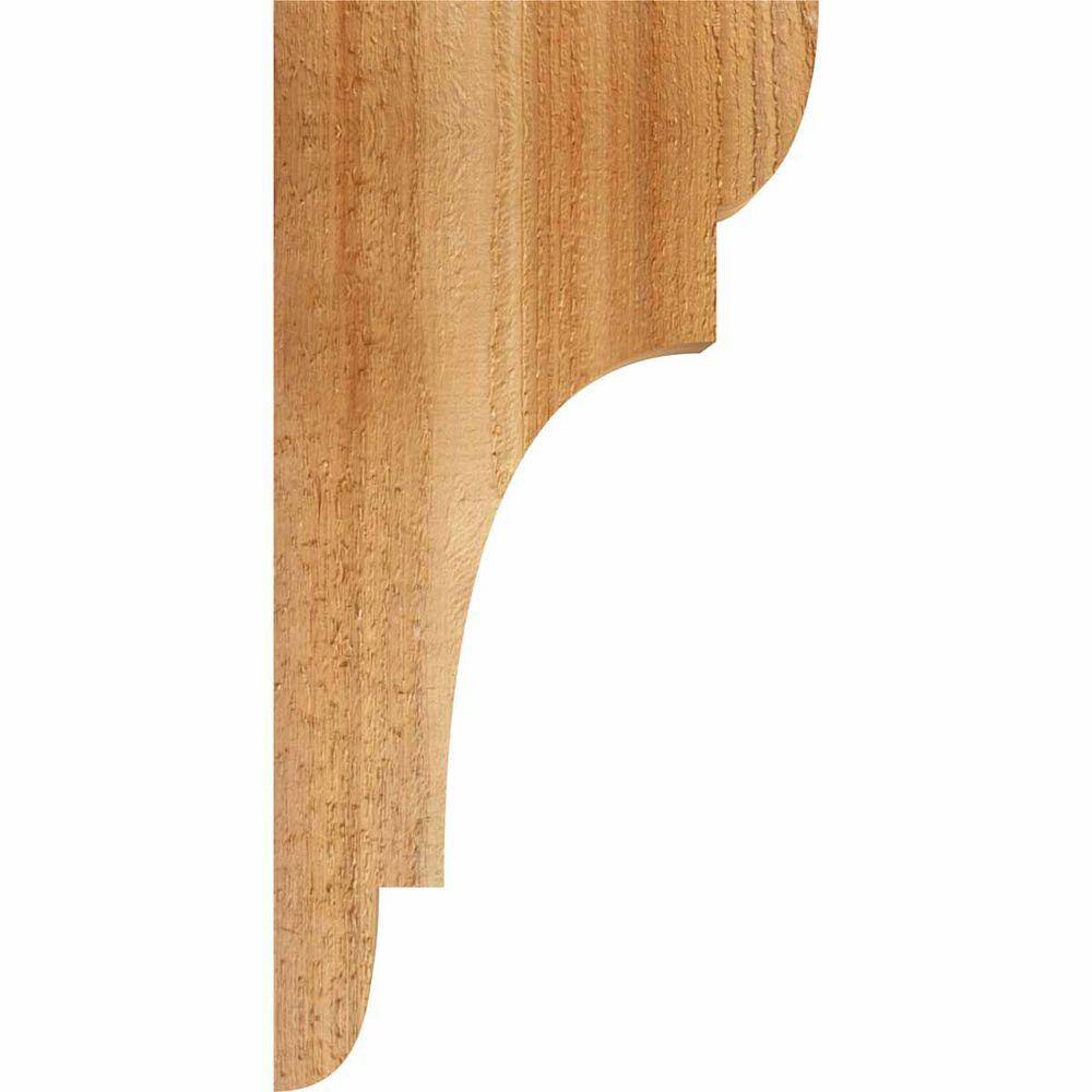 Western Red Cedar Rough Sawn Corbel 4"W x 8"D x 16"H