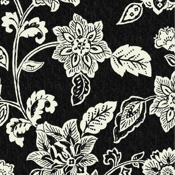22 in. x 24 in. 2-Piece Deep Seating Outdoor Lounge Chair Cushion in Ashland Black Jacobean