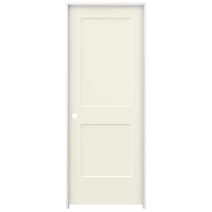 32 in. x 80 in. Monroe Vanilla Painted Right-Hand Smooth Solid Core Molded Composite MDF Single Prehung Interior Door