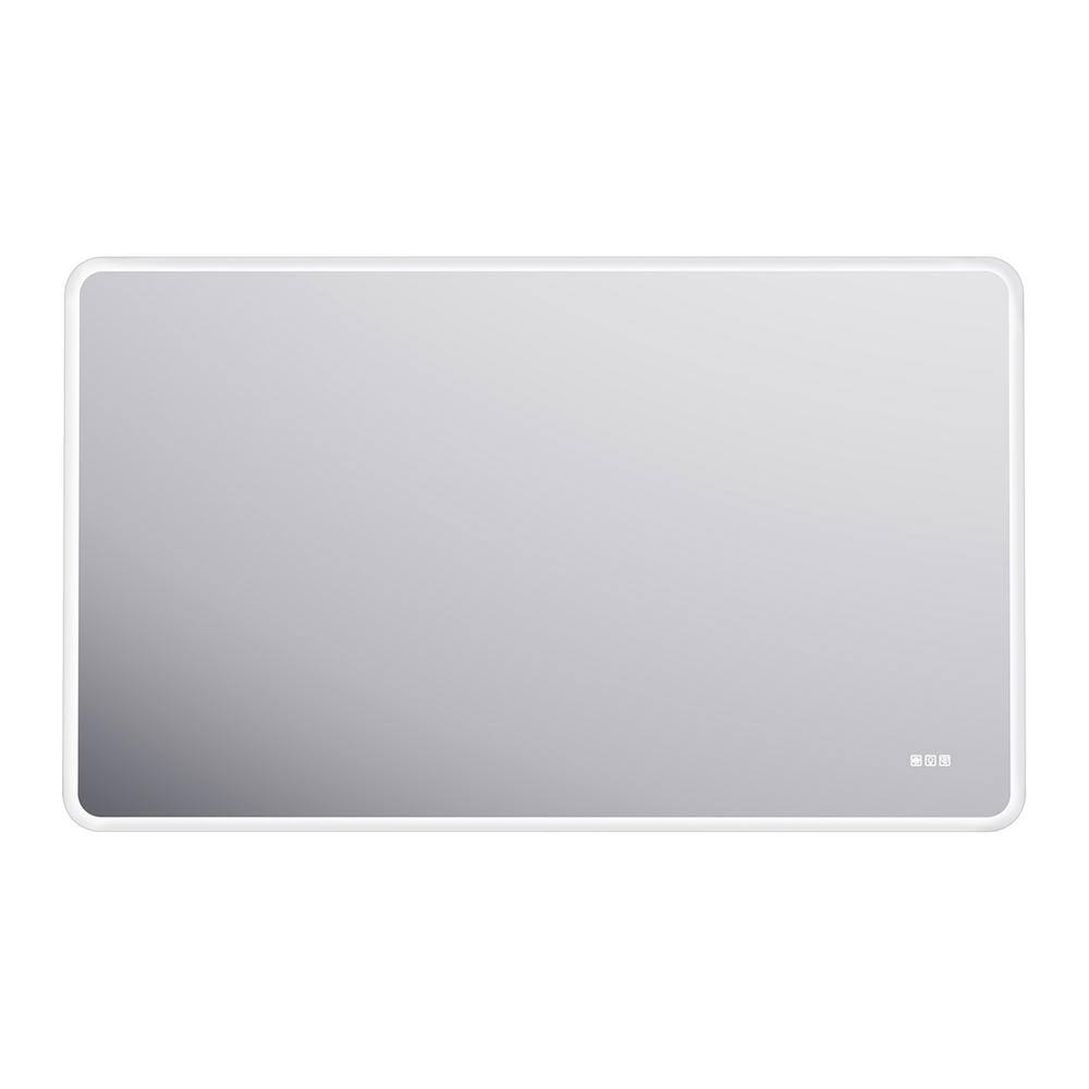 60 in. W x 36 in. H Rectangular Framed Defogging LED Light Wall Bathroom Vanity Mirror in Matte White price history on PriceWatchPro