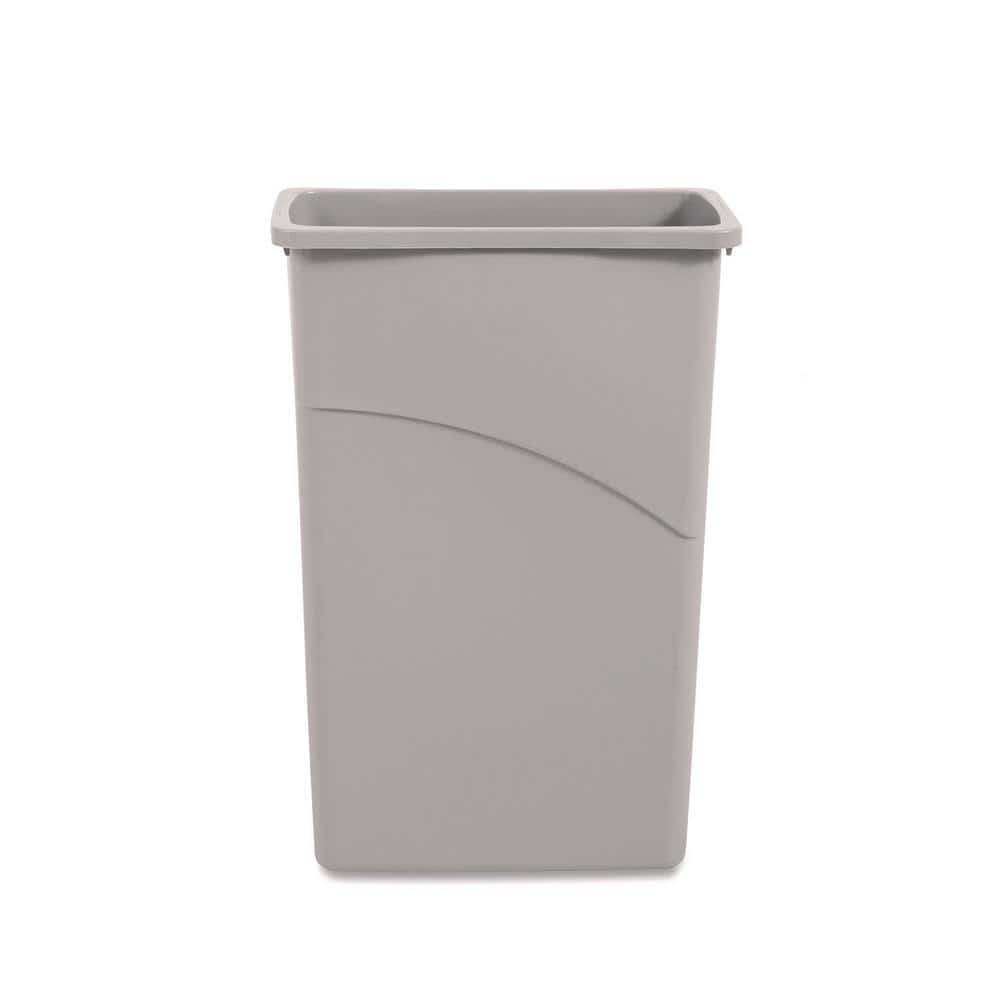 Slim Gray Plastic 23 Gallon Waste Container