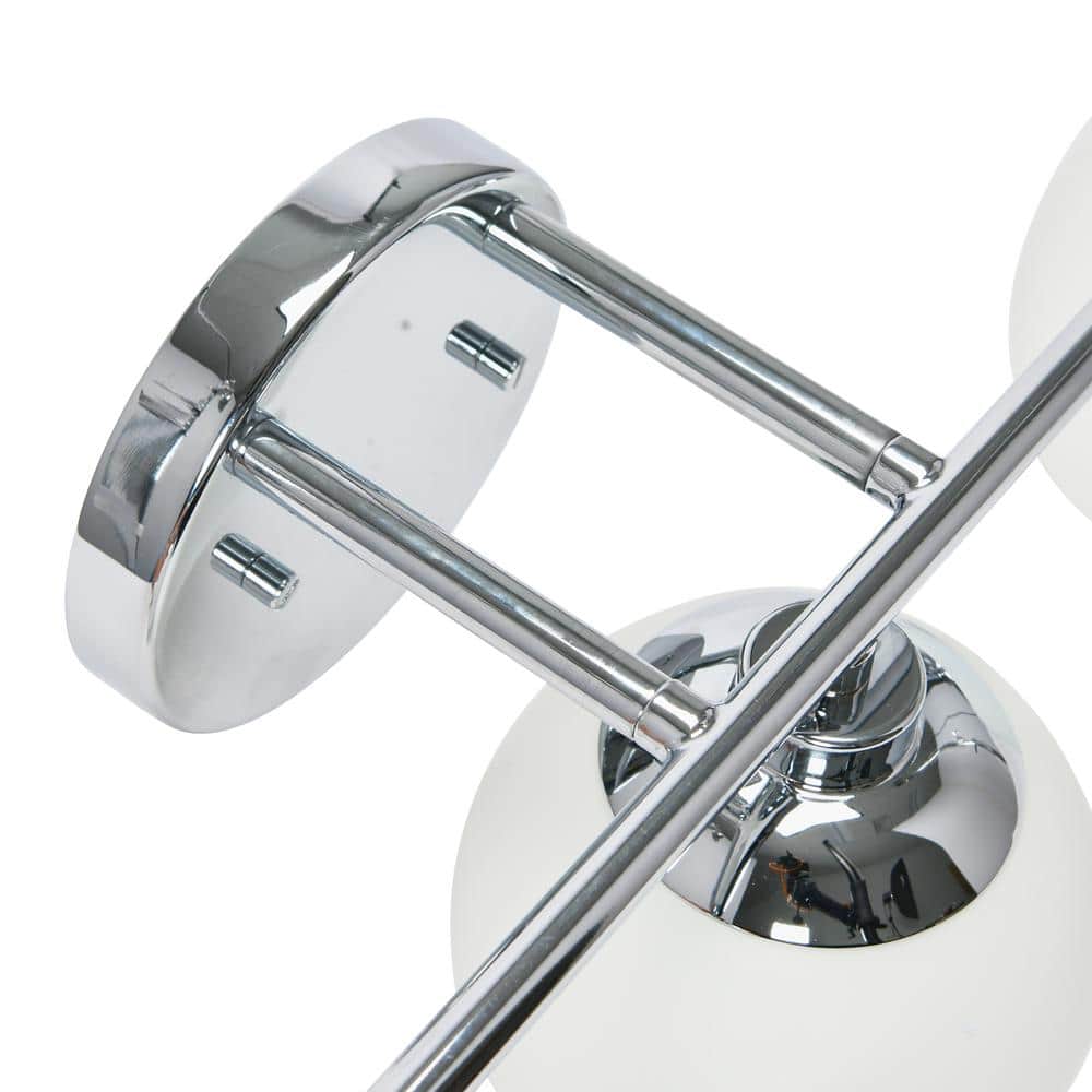 Lorne Chrome and Frosted Glass 3-Light Vanity Light