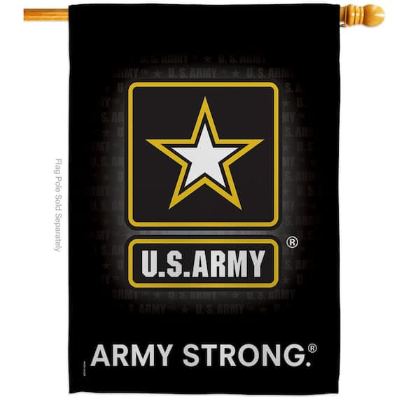 Breeze Decor 2.3 ft. x 3.3 ft. U.S. Army 2-Sided House Flag Armed Forces Decorative Vertical Flags
