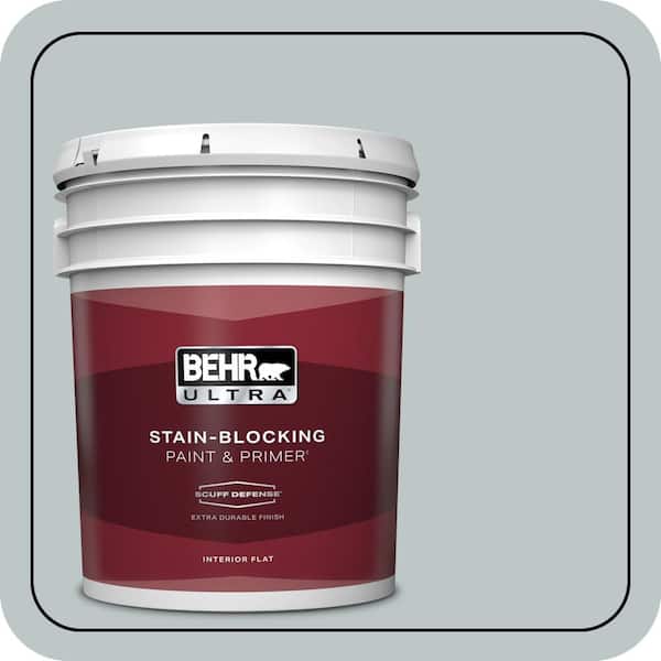 BEHR ULTRA 5 gal. #PPU12-10 Misty Morn Extra Durable Flat Interior Paint & Primer