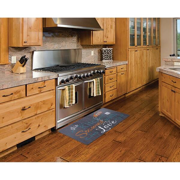 Seasoned Love Gray 20 In X 36 In Foam Kitchen Mat 60122041220x36 The Home Depot