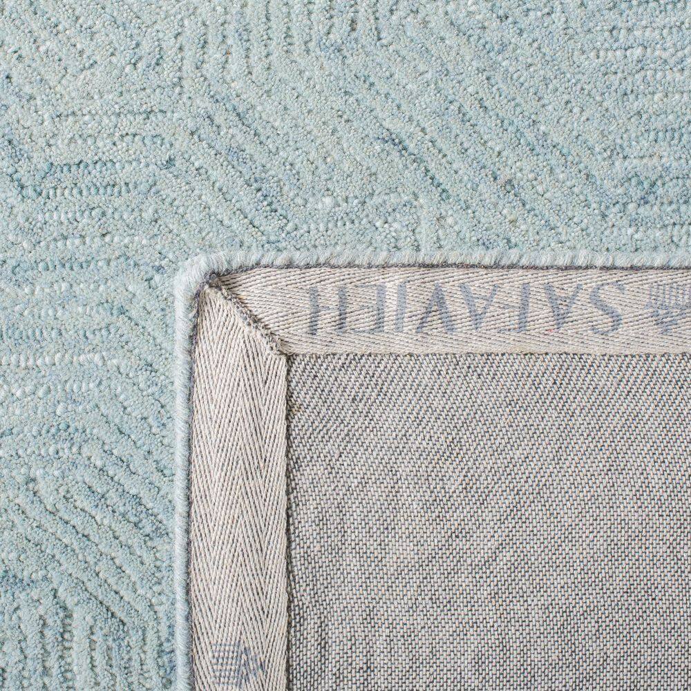 Aqua Hand-Tufted Wool Rectangular Area Rug 3' x 5'