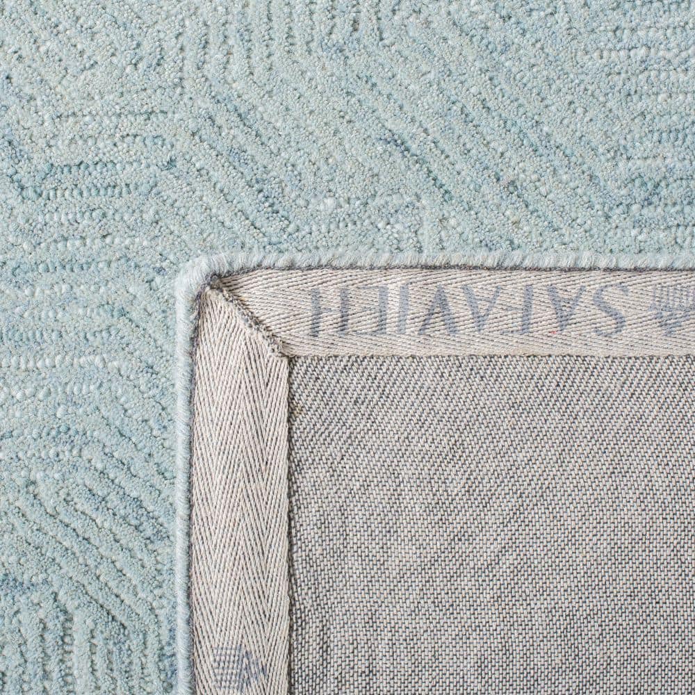 Silk Road Revival 9' x 12' Hand-Tufted Blue Wool Area Rug