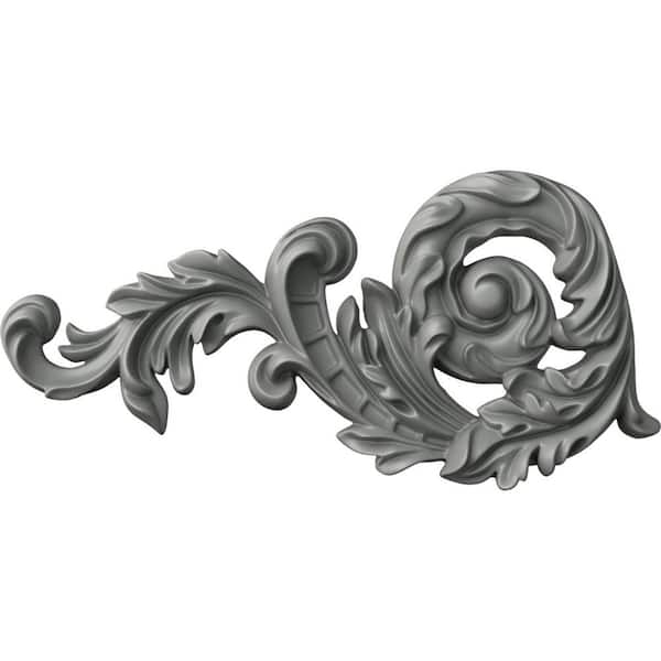 Ekena Millwork 1-3/8 in. x 12-3/8 in. x 5-1/2 in. Polyurethane Jamie Left Onlay