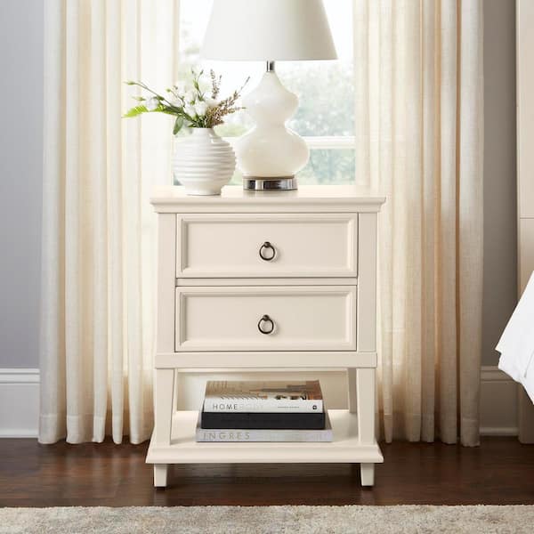 Home Decorators Collection Grantley Ivory 2-Drawer Nightstand (27 in. H x 22 in. W x 16.5 in. D)