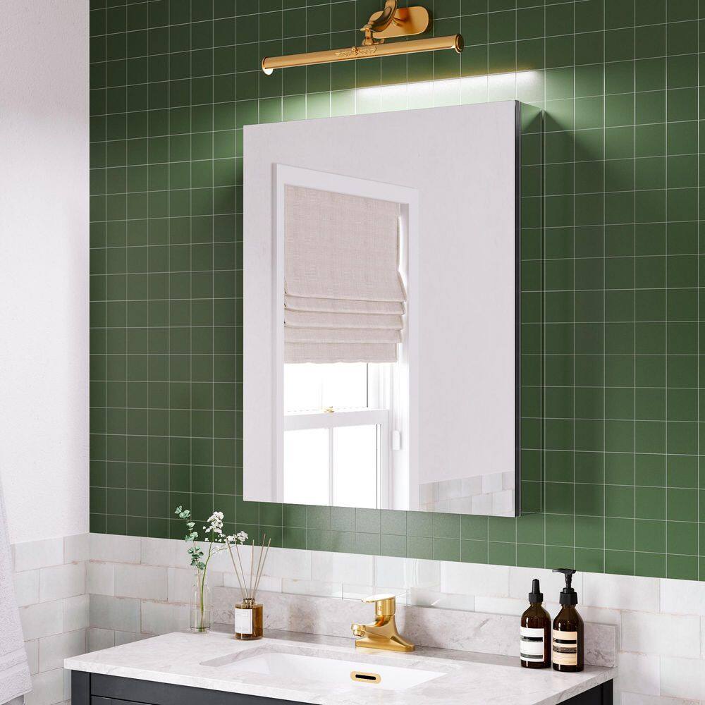 24 in. W x 30 in. H Rectangular Silver Aluminum Recessed/Surface Mount Right Hinge Medicine Cabinet with Mirror price history on PriceWatchPro