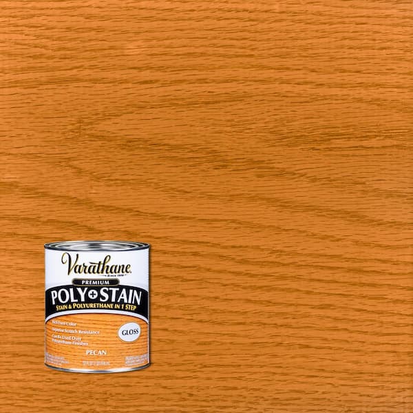 Varathane 1 qt. Pecan Gloss Oil-Based Interior Polyurethane and Stain (2-Pack)