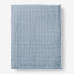 Gossamer Ice Solid Cotton Twin Woven Blanket