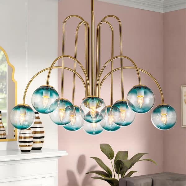 Rennnsan Ayden Modern 10-Light Gold Sputnik Sphere