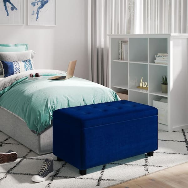 Providence Stanley Storage Ottoman, Navy Blue, Sold by at Home