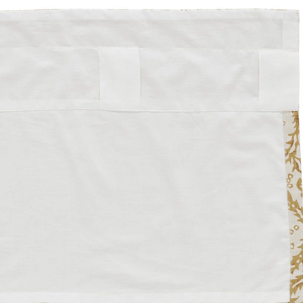 Elegant Dorset Gold Floral Cotton Curtain Pair, 84x40