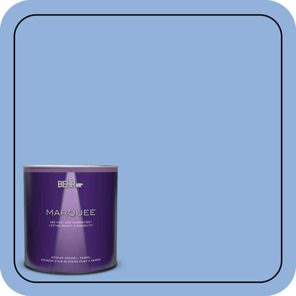 1 qt. #580B-5 Cornflower Blue Eggshell Enamel Interior Paint & Primer product image for price tracking