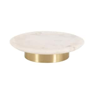 Sevienne Gold Round Stone Decorative Tray