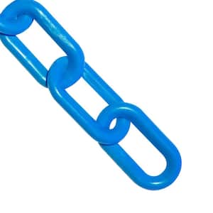 2 in. (#8 in. to 51 mm) x 25 ft. Sky Blue Plastic Chain