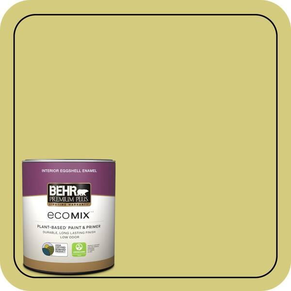 1 qt. #P350-4 Spring Grass Eggshell Enamel EcoMix Plant-Based Interior Paint & Primer