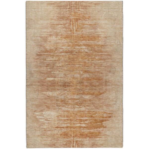 Dream Shag Premium Machine Washable Abstract ADS806 Salmon 5 ft. x 7 ft. 6 in. Area Rug