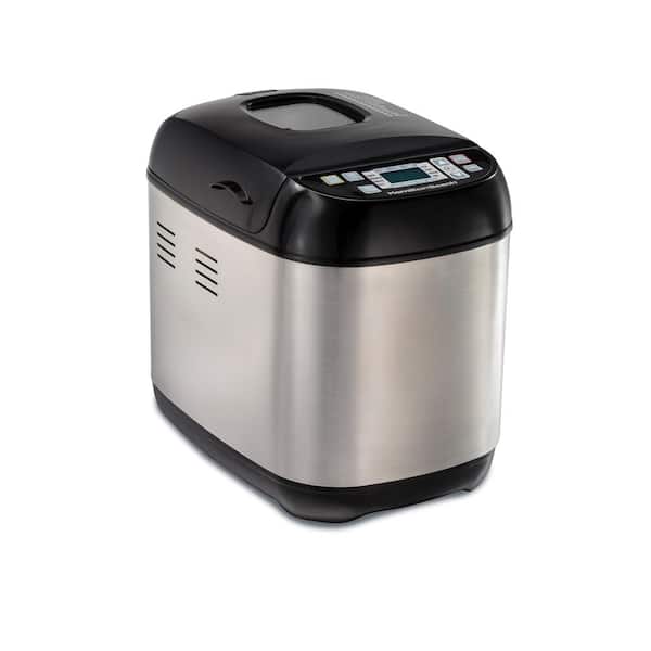 Hamilton Beach 2 lb. Artisan Black and Stainless Steel Dough and Bread Maker with 14-Program Settings