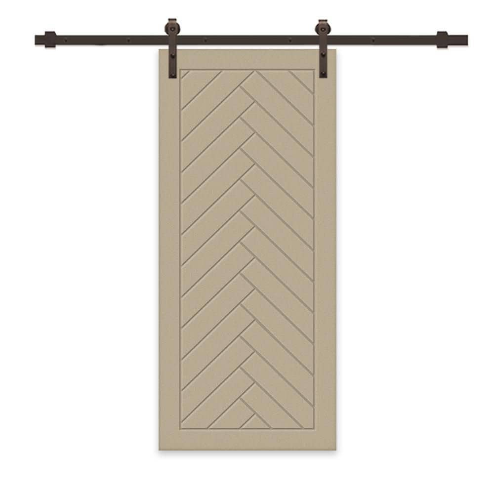 36 in. x 96 in. Unfinished Composite MDF Paneled Interior Sliding Barn Door with Hardware Kit price history on PriceWatchPro